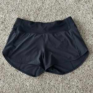 Black lululemon speed up shorts